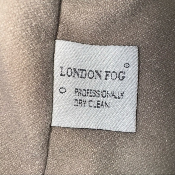 London Fog Men's Medium Regular Beige All Weather Zip Out Liner Mid Trench Coat - Picture 15 of 16